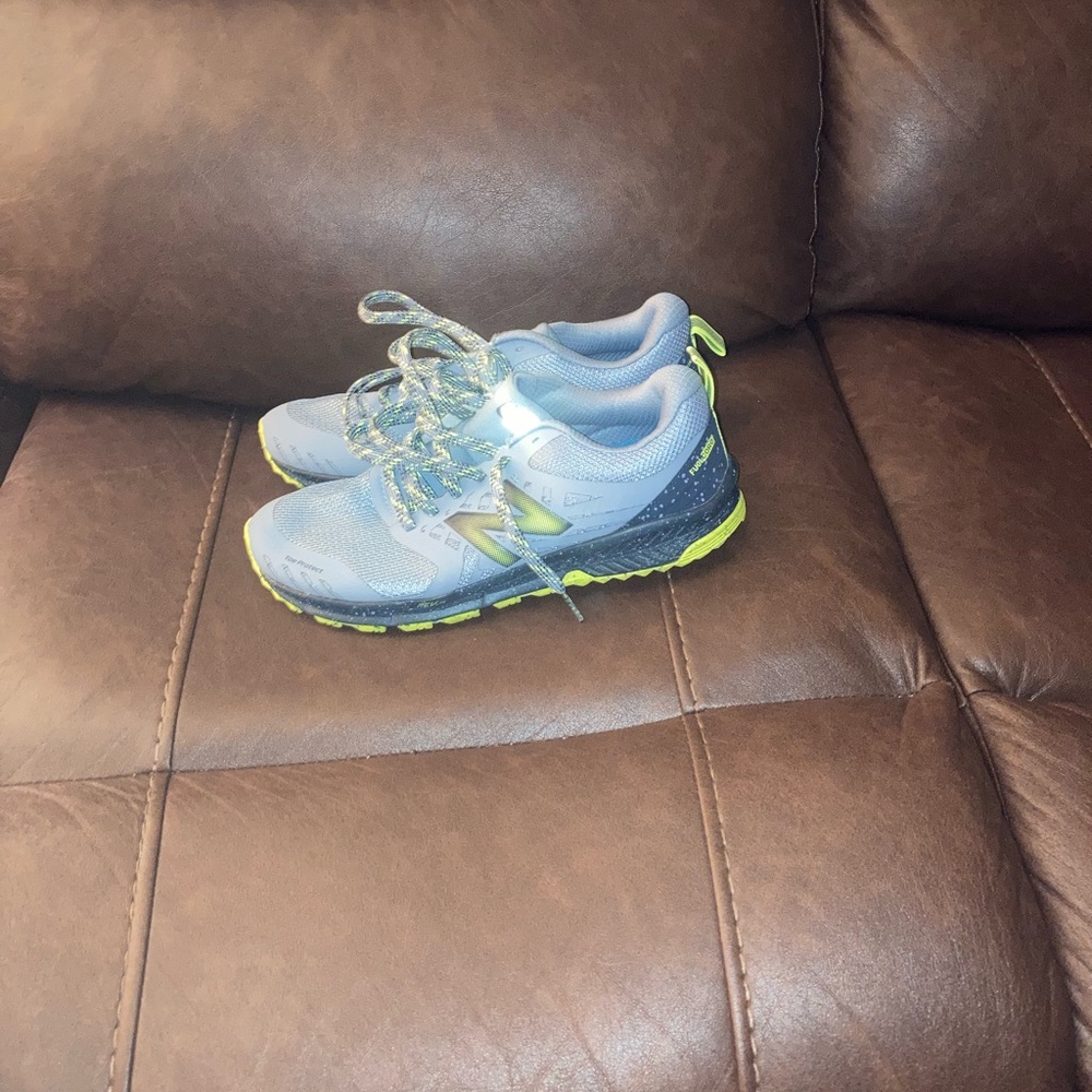 New Balance Gray with Neon Yellow Accents Sneakers